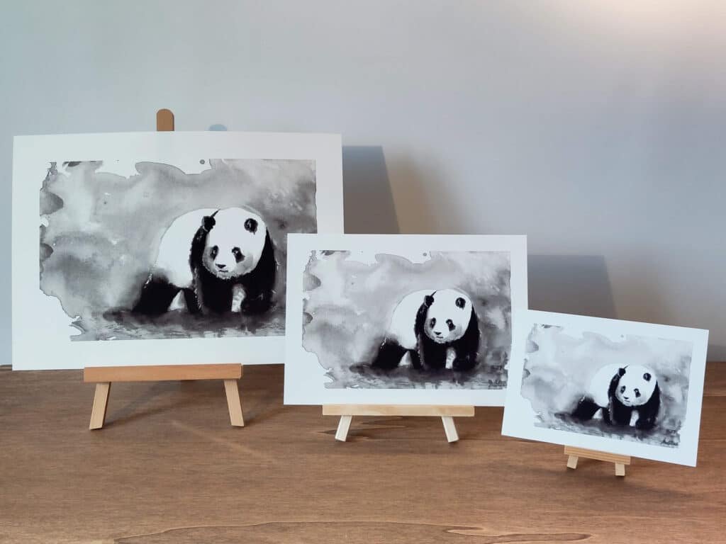 encre chine panda impression