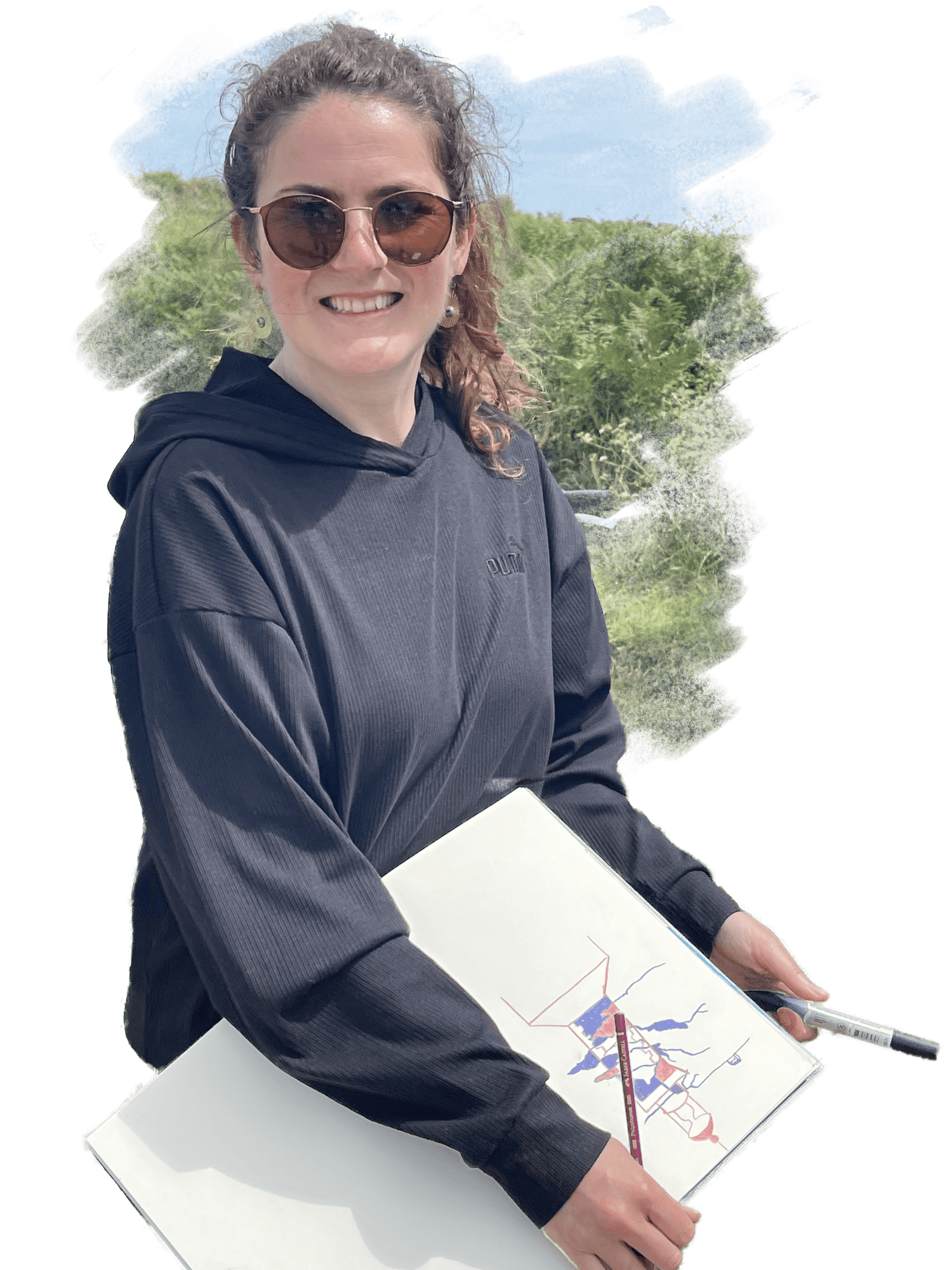 Portrait artiste peintre et aquarelliste Faustine Le Bihan